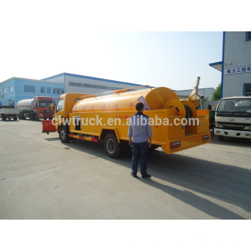 Dongfeng 5m3 high pressure vacuum suction truck with snow sweeping equipment